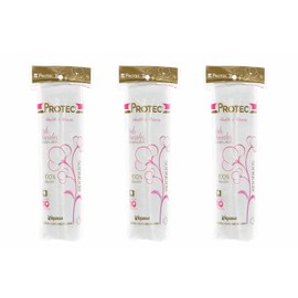Protec Health&beauty | Tri-pack de Pads de Algodón Facil, 100% Algodón | 3 Packs de 100 C/u