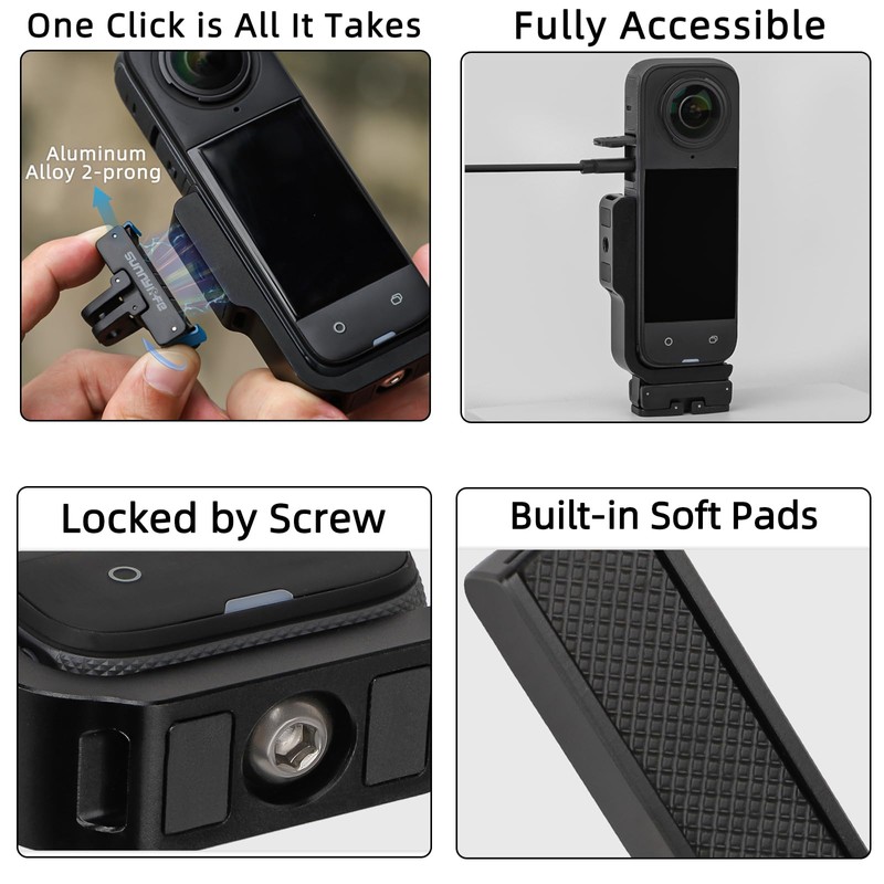 Insta360 X5 X4 Aluminum Protective Frame Magnetic Mount for Insta360