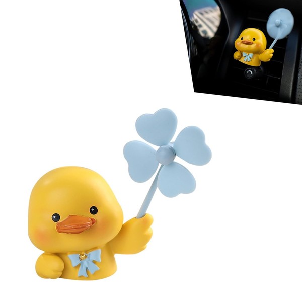 Bawkars Cute Duck Car Air Fresheners Vent Clips, Rotating Windmill