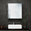 Mepplzian Large LED Bathroom Mirror Cabinet Touch Switch 3 Colors