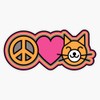 Peace Love Cats Waterproof Vinyl Window Bumper Sticker Decal 5"