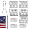 kclkda 50PCS 50MM Metal Flag Pole Clips with 30PCS Round