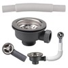 Inodiref Kitchen Sink Waste Kit with Overflow Pipes 114mm Kitchen
