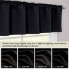 Simplebrand Black Valance for Windows, Short Blackout Curtains for Bathroom/Laundry/Basement