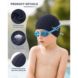 Firesara Fishtail Kids Swim Cap, Breathable High Elasticity Swimming Hats for Boys and Girls Quick Dry Soft for Toddler Aged 6-14 Bathing Cap for Children Swim Hat for Long Hair and Short Hair