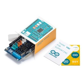 Arduino Motor Shield REV3 [A000079] –Motor Control for Arduino, 4 DC Motors, 2 Stepper Motors, 1.2A per Motor, Integrated Power Supply, Compatible with Arduino IDE for Robotics and Automation Projects