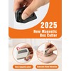 2 PACK Magnetic Box Cutter, Retractable Utility Knife with Ceramic