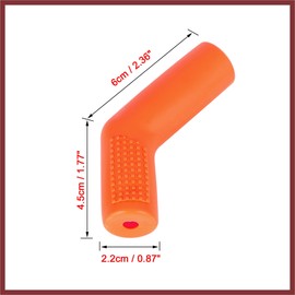 HEROFFIX Universal Orange Gear Shift Shifter Boot Protector Cover Rubber Pad Cylindrical Anti Slip for Motorcycle Replace Parts