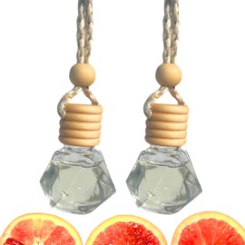 Car Diffuser, Blood Orange, 2 Pack, Hanging Air Freshener, 8ml, Phthalate-Free Oil, Premium Fragrance, Uplifting Aroma, Car, Office, Closet, Locker, Bathroom, (Blood Orange (2 Pack))