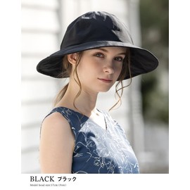 Loo&c Women's Hat, Wide Brim Hat, Neck Guard Included, Large Size, Active Bell Hat, Light Shield, 100% UV Protection, With Chin Strap, All Season, Safari Hat, Adjustable Size, Black, XL