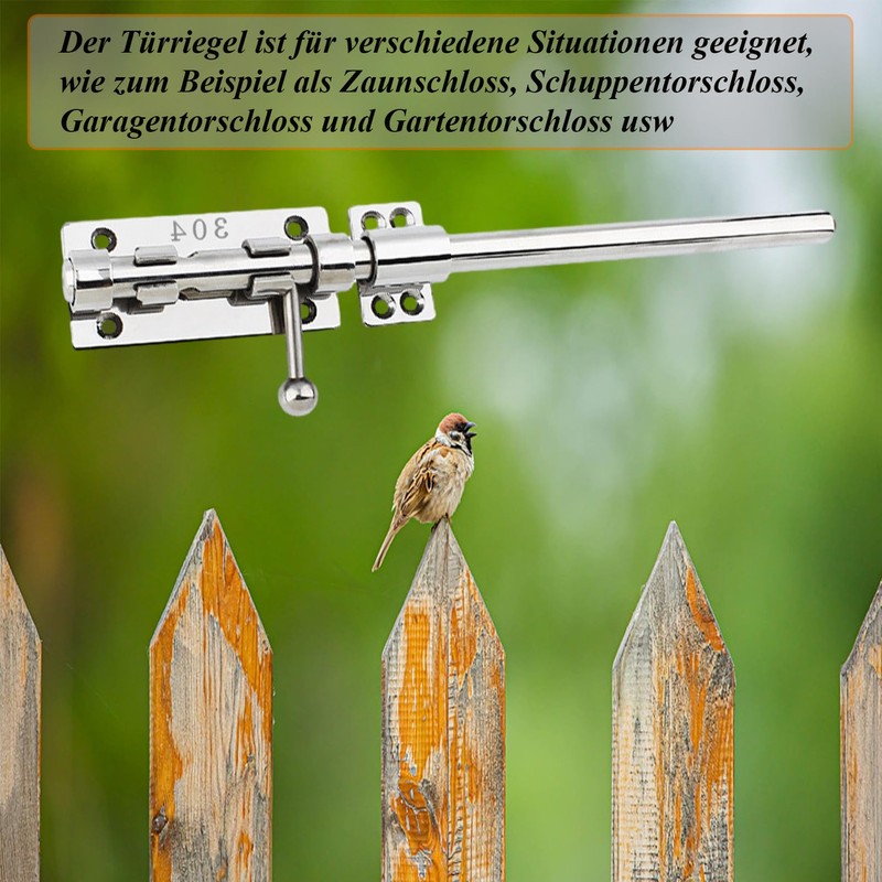 304 Stainless Steel Gate Lock Sliding Bolt Gate Lock Heavy