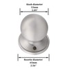 Gobrico Single-Side Round Ball Dummy Door Knobs Handles Stainless Steel