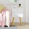 HOOBRO Nightstand with Charging Station, Modern Side Table with 2