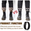 Chivao 8 Pieces Black Boot Blousers Elastic Military Boot Straps
