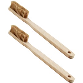 2 Pieces Climbing Brush, Climbing Brush for Chalk and Magnesia, Boulder Brush, Sustainable Bamboo Brush with Handles and Boar Bristles for Chalk Bags, Accessories for Climbing and Bouldering for
