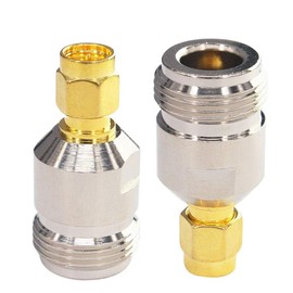 BOOBRIE SMAP to NJ (Male) Coaxial Converter Connector, Low Loss Extension Adapter, Antenna, Broadcast, Radio, WiFi, 2 Pieces