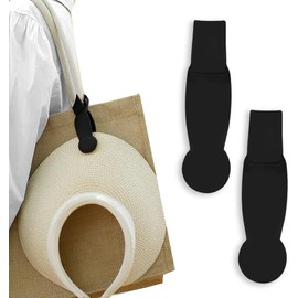 Clip Magnético para Sombreros de Viaje, Silicona, 2 Piezas Manos Libres, Reutilizable, Para Bolsos y Mochilas, 25 x 3.4 cm, Uso Universal