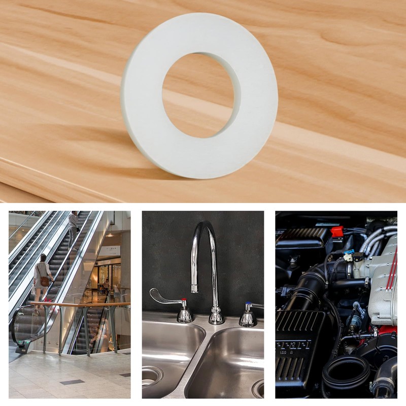 M12 Nylon Flat Washer, 12mm ID 24mm OD 2mm Thick