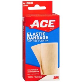 ACE ELASTIC BANDAGE HOOK CLOSURE   4 INCH