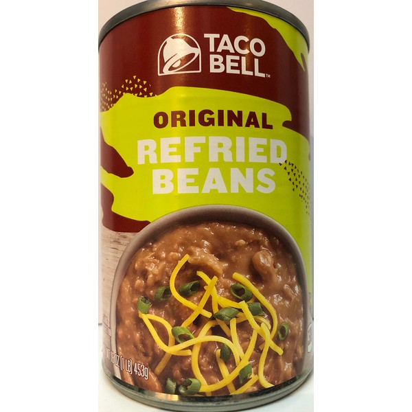 Taco Bell ORIGINAL REFRIED BEANS 16oz (2 Pack)