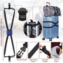 Bytebliss 4 Pack Luggage Straps Set,Suitcase, TSA Approved Travel Accessories with Buckles for Baggage Handbag Connecting,Adjustable Travel Attachment Accessories for Connect Your Luggage Together
