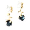 Adult cute rose rose resin non hole earrings, Resin