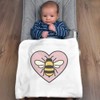 Azeeda 'Heart Bee' Cotton Baby Blanket/Shawl (BY00044961)
