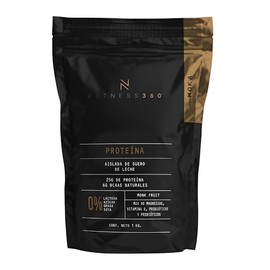 Proteína Aislada de Suero (Whey Isolate) Nfitness 360 | 25 g de Proteína y 6 g de BCAA's por porción | Con Probióticos, Vitamina D y Magnesio | Sin Soya ni Azúcar | 1 Kg (30 tomas)