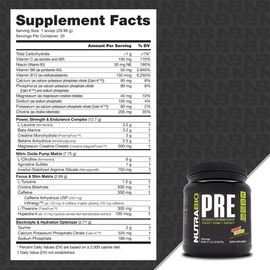 NutraBio NutraBio PRE Workout Powder - Old Formula- Sustained Energy, Mental Focus, Endurance - Beta Alanine, Creatine, Caffeine, Electrolytes - 20 Servings - Cherry Limeade