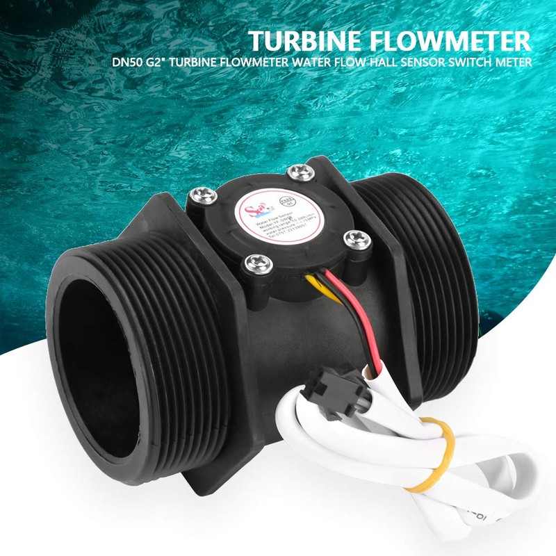 DN50 G2 Turbine Flow Meter Water Flow Hall Sensor Switch
