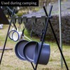 Godneei Leather S Hooks, Set of 4 S Hooks Black