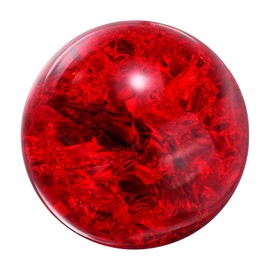 sourcing map 30mm/1.2" Crystal Sphere Ball Ice Cracked Glass Solid Decorative Sphere Crystal Ball Prop Ornament for Feng Shui Divination Fortune Telling Tabletop Fountain Decoration, Red