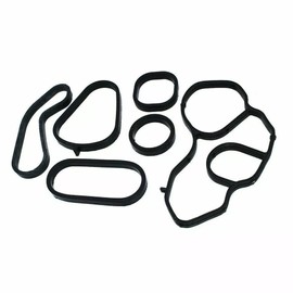 Crozgan 1 Set Oil Cooler Gasket 11428643747 11428643758 Oil Filter Housing Cooler Seals Replacement for Mini Cooper 2007-2016