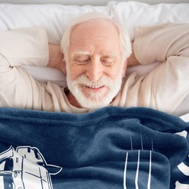 PAZISOL Gifts for Men, Fathers Day Funny Gifts for Men, Birthday Gifts for Him, Best Older Men Gift Ideas, Unique Gag Gift for Mens Grandpa Dad Husband, Funny Retirement Gift for Man 60"X50" Blanket