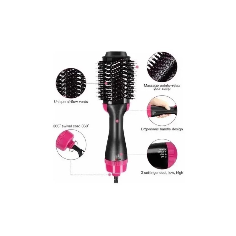 Cepillo 3 1 Secadora Alasiador Y Moldeador Cabello One Step