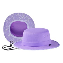UVSAI UPF 50+ Foldable Sun Hat Patterned Under Brim Bucket Hats for Summer Hiking Fishing Beach Safari Men Women Lavender