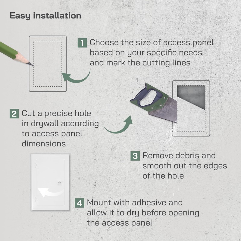 Vent Systems Access Panel for Drywall 6 x 10 Inch