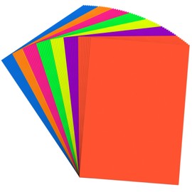 Poster Board 11 x 14 Inches,56 Sheets Neon Paper 7 Color Fluorescent Paper Bright Cardstock 250 GSM/90 lb Heavyweight Projects School Science Fair Event Displays and Business Presentations