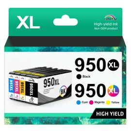 colorfly 950XL 951XL Printer Cartridges Compatible with HP 950XL 951xl Multipack 950 for Officejet Pro 8600 8610 8100 8620 8615 8100 8625 8630 8640 8660 276dw 251dw Printer (4 Pack of pack