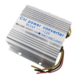 Phalatina DC Converter, 15A, 24V to 12V, Choose from 10A, 15A, 20A, 30A, Deco, Power Supply, Large Car, Passenger Car Power Supply, Color Instruction Manual Included (English Language Not Guaranteed)
