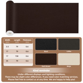 Shagoom Leather Repair Patch, Strong Sticky Repair Patch Self Adhesive Waterproof, DIY Large Vinyl Patches for Couches, Furniture, Sofa, Car, Chair (Black, 3.5X79 inch)