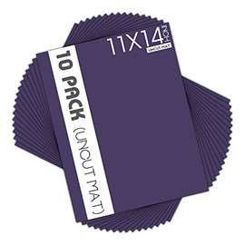 Mat Board Center, Purple Color Uncut Mats - Full Sheet - for Art, Prints, Photos, Prints and More, 10 Pack, 11x14