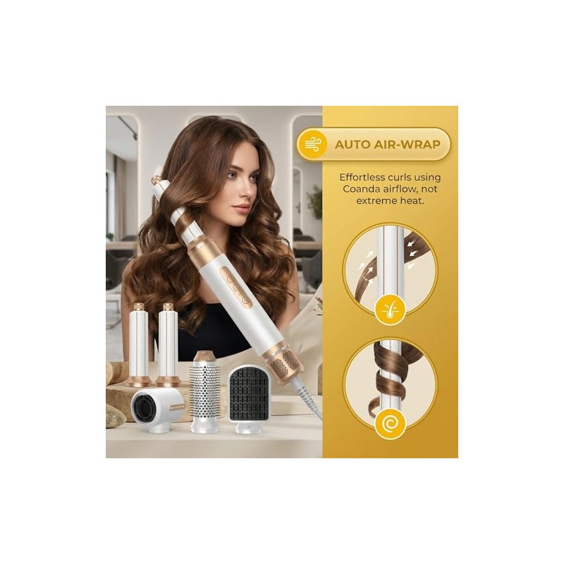 Nora Styler Multi-Styler Pro 7 en 1, Ionic Hot Air