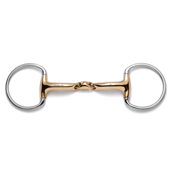 Cavalon Eggbutt Lozenge Savor Gold Snaffle Bit (4.75")