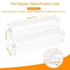 96-Slots Pen Display Stand,2-Tier Acrylic Pen Holder for Craft Shows,12mm
