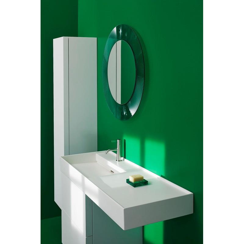 Kartell Boxy Soap Dish, Aquamarine, 10.5 x 2.4 x 10.5