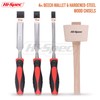 Hi-Spec Wood Chisel Set with Wooden Hammer, Comprehensive Set with