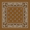 Brown Paisley Bandana - Single Piece 22x22
