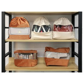 Lckaey handbags Dust Bags for Purse and shoes-grade suede velvet Clear tote bag dust Storage Bags 3 Pack Y100camel-L