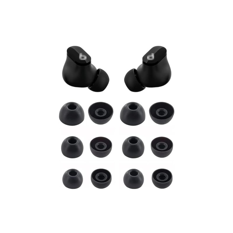 Rqker Ear Tips Compatible with Beats Studio Buds+, S/M/L Sizes
